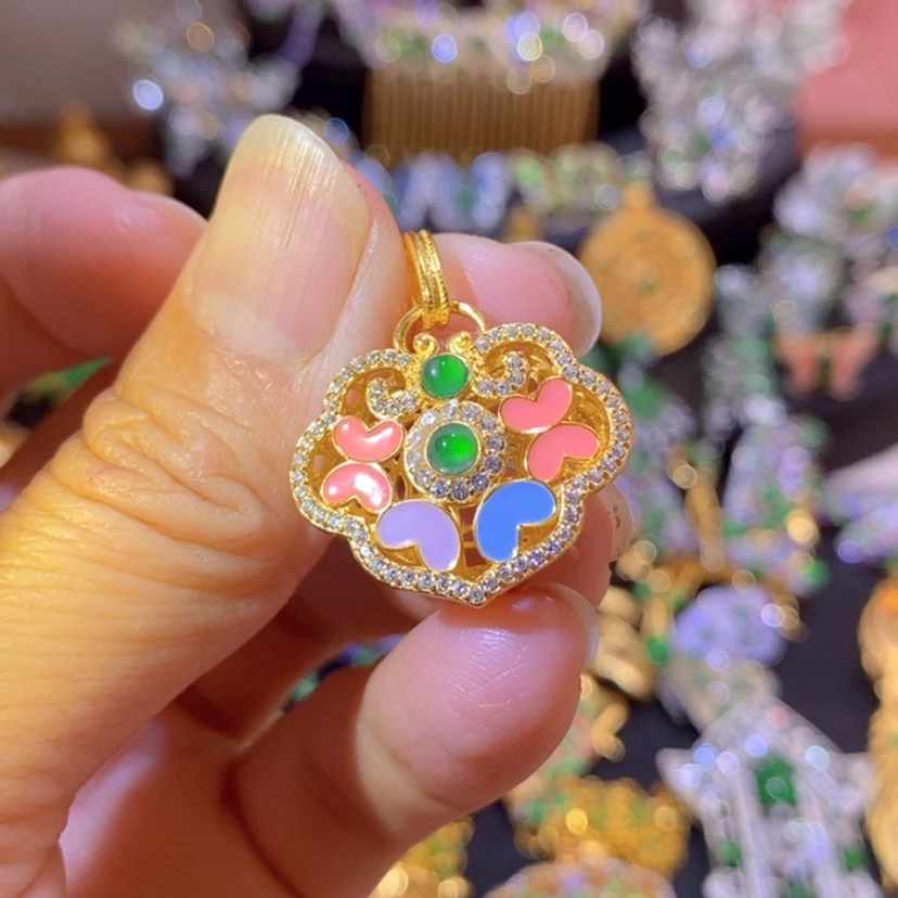 【闪购商品】银S925镶嵌挂件翡翠