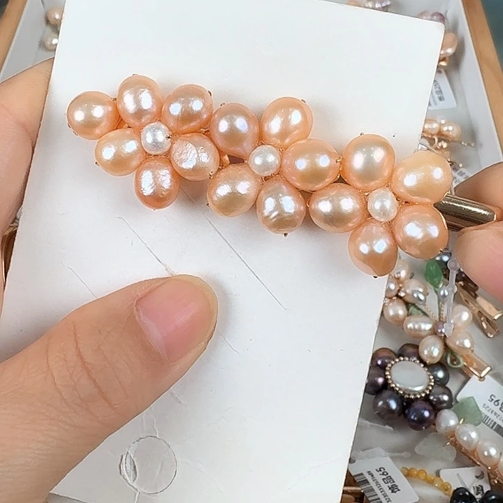 淡水珍珠发饰未镶嵌