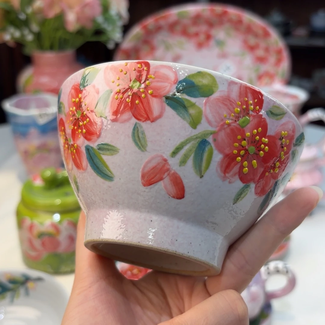 瓷片景德镇手绘高温釉下彩陶瓷茶具