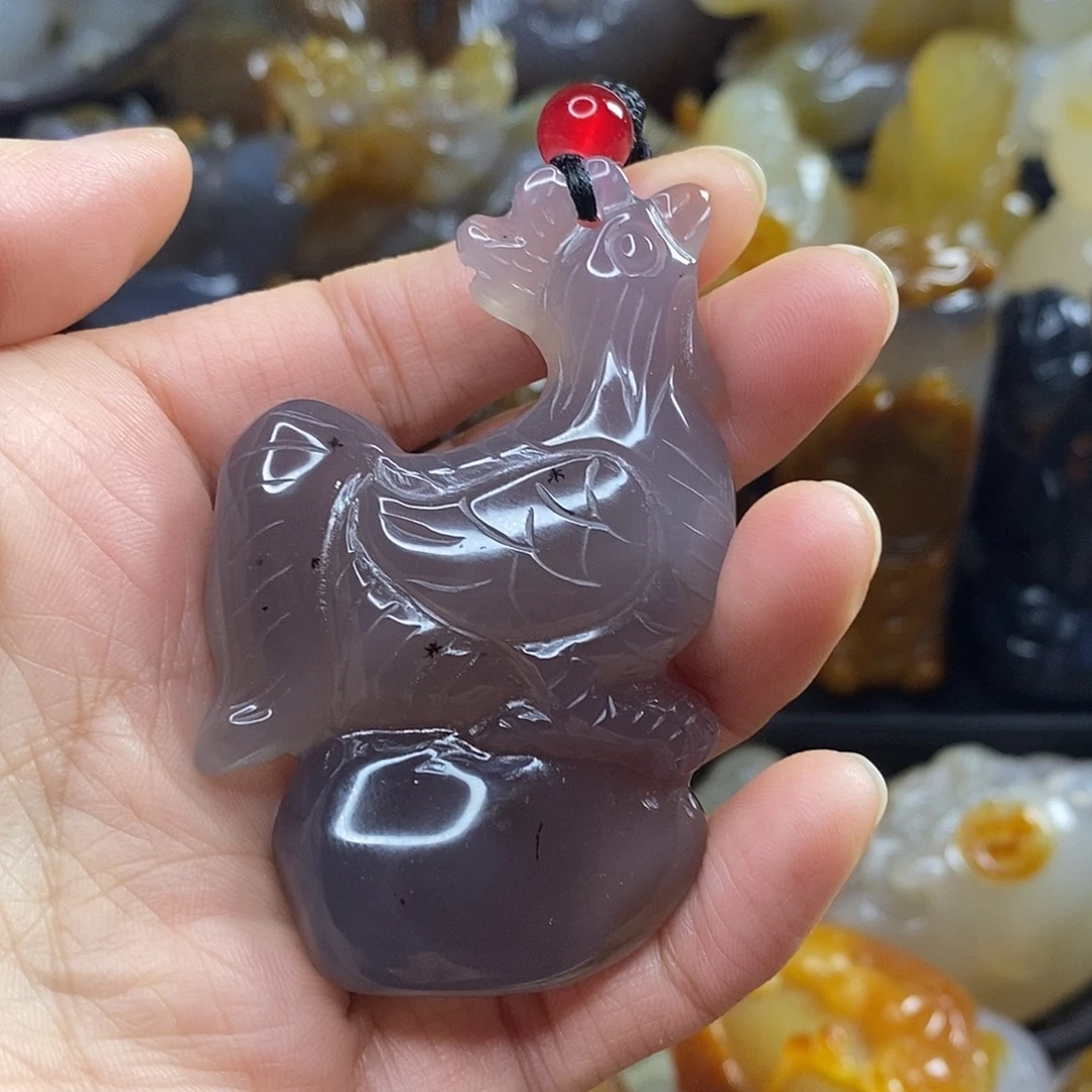 玛瑙/玉髓未镶嵌小手把件