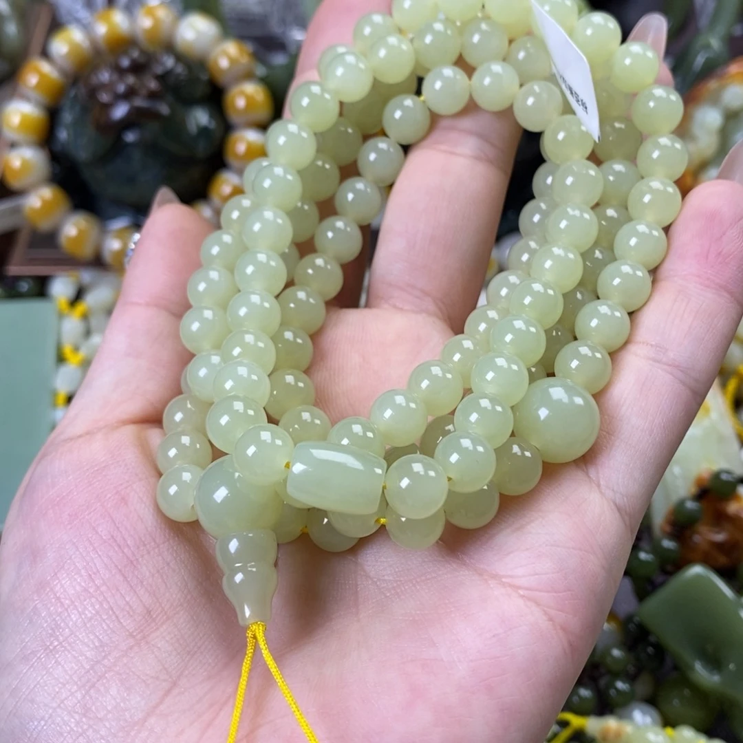 手串未镶嵌透闪石质玉浪**天108粒