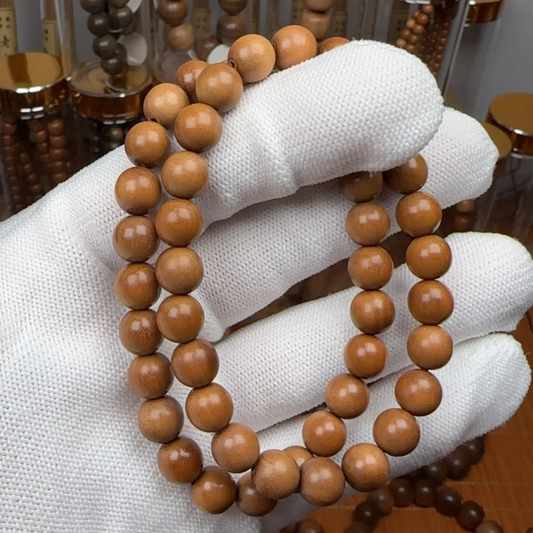 朝***拾印度老山檀香手串0.8双圈