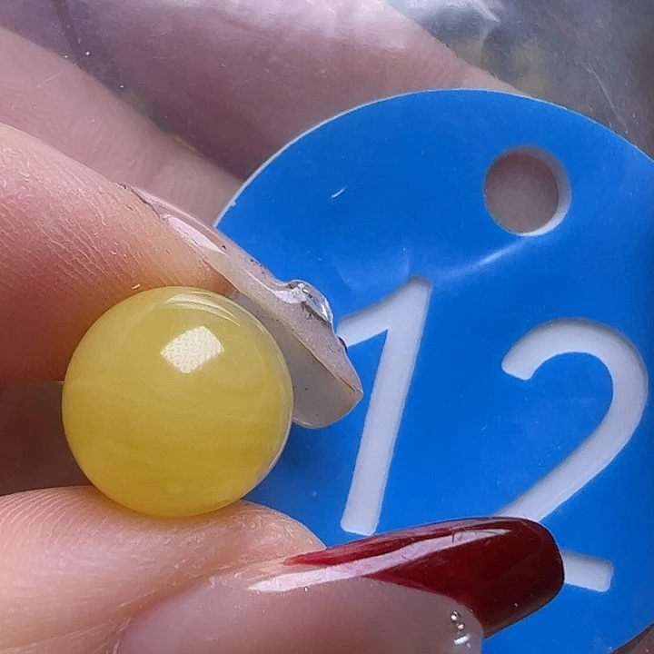 蜜蜡未镶嵌珠宝奇石10mm鸡油黄圆珠