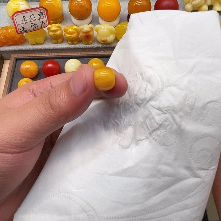 琥珀未镶嵌裸石金绞蜜老型