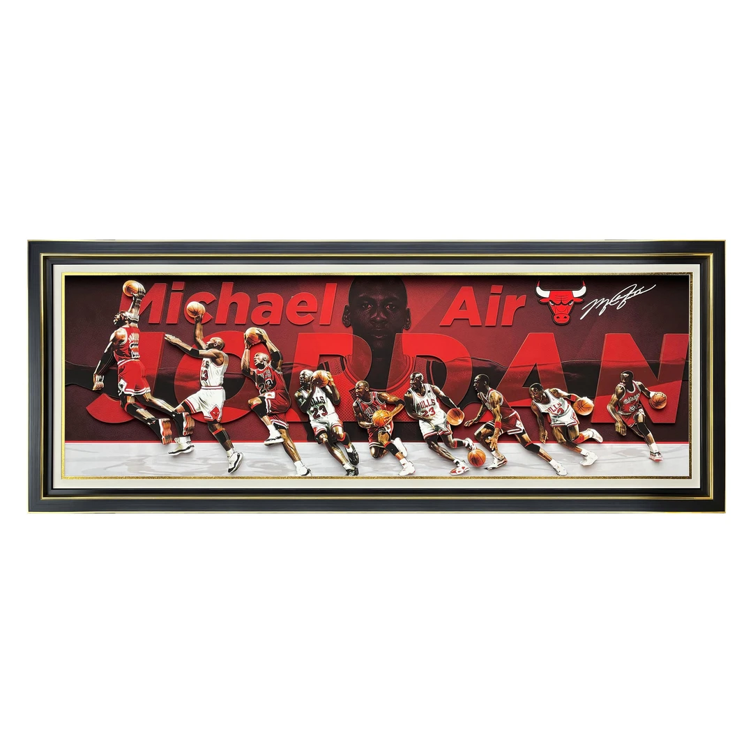 NBA乔丹立体画全家福手办周边装饰画盲盒摆件挂画 生日礼物送男生