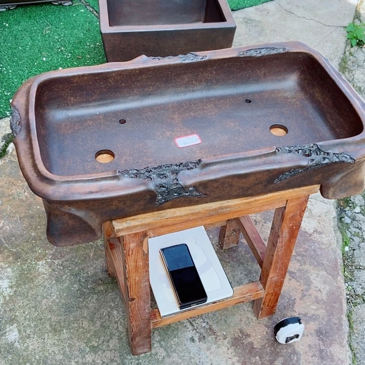 清***w杨冬益紫砂花盆5778