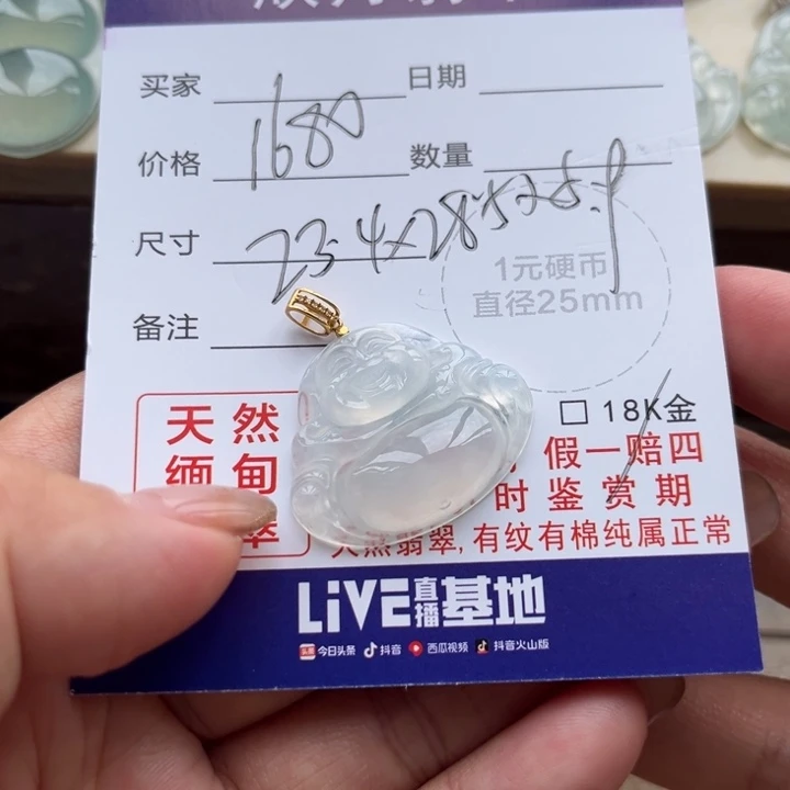 X***i翡翠未镶嵌颈饰天然