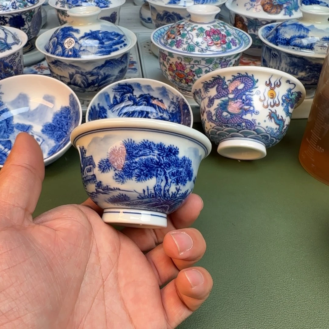 纯手工纯手绘茶具石头268