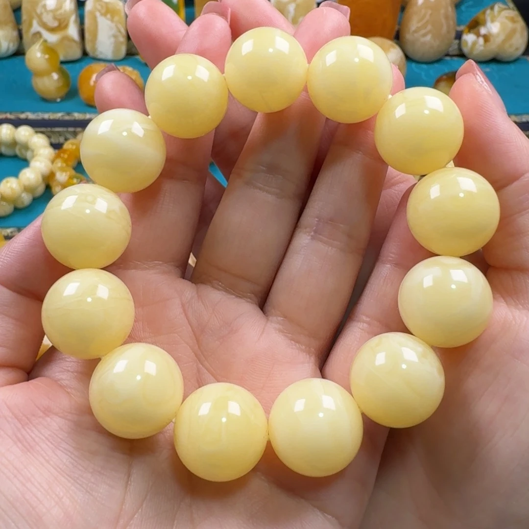 琥珀未镶嵌手链同料