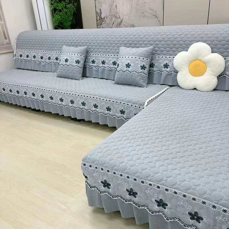 【仅坐垫】沙发垫坐垫高档纯色沙发套盖巾防滑布简约现代沙发套