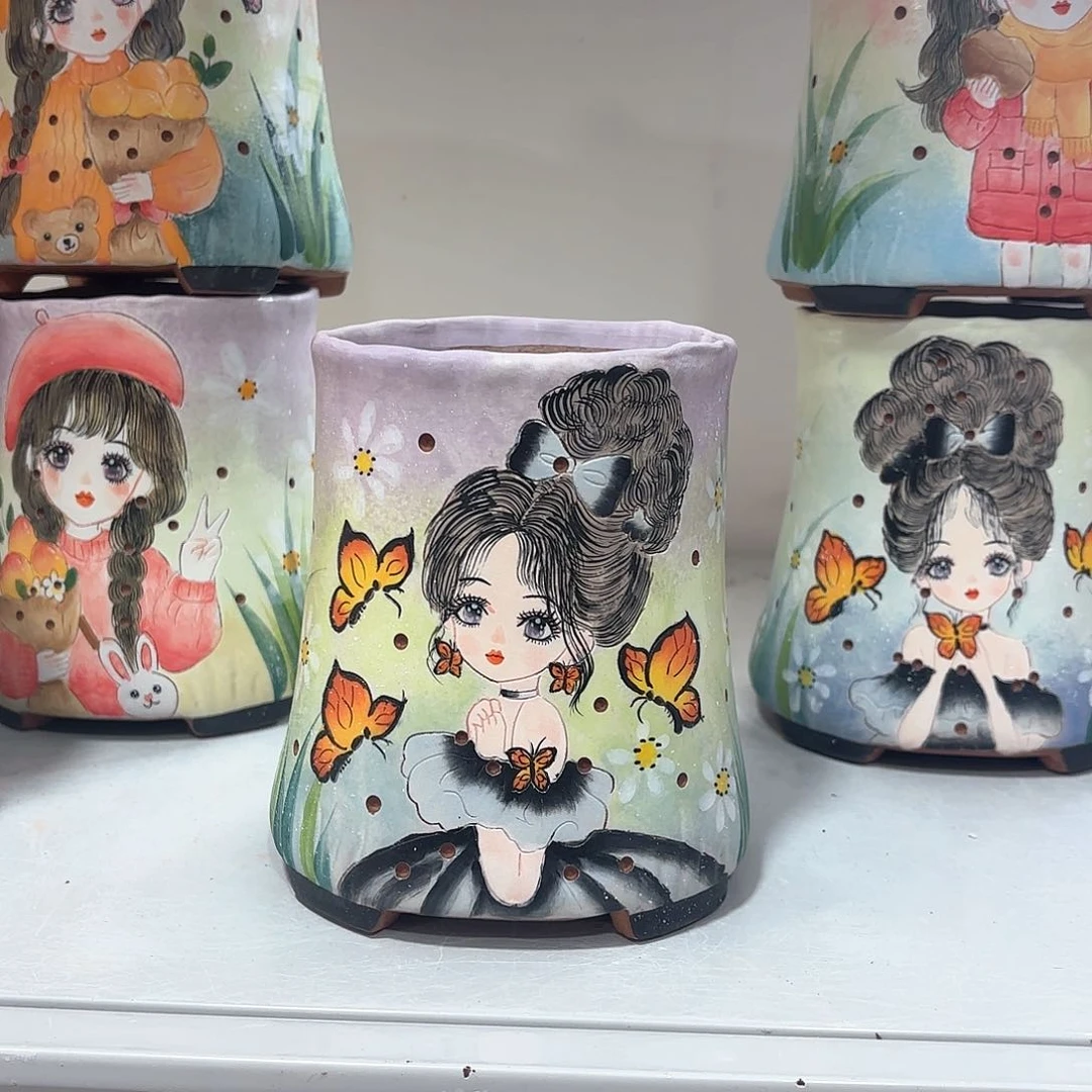 紫砂花盆橙*手工花盆默认微瑕10/14微瑕