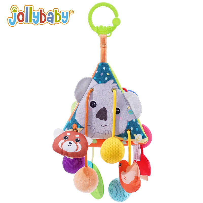 jollybaby三角形拉绳抽抽乐婴儿车玩具挂件车载安抚玩具床头0-1岁