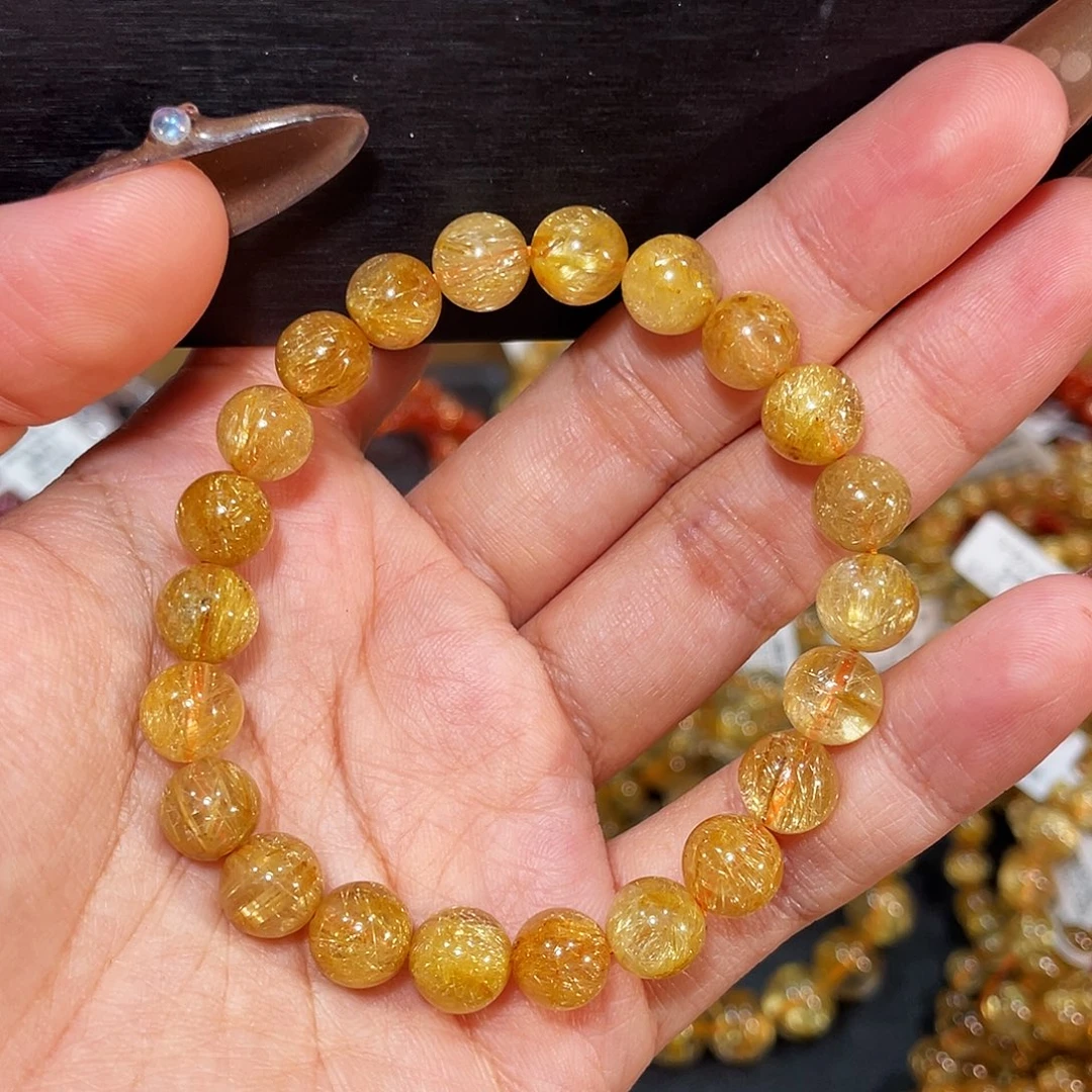 未镶嵌发晶手链烟花钛晶8.5mm