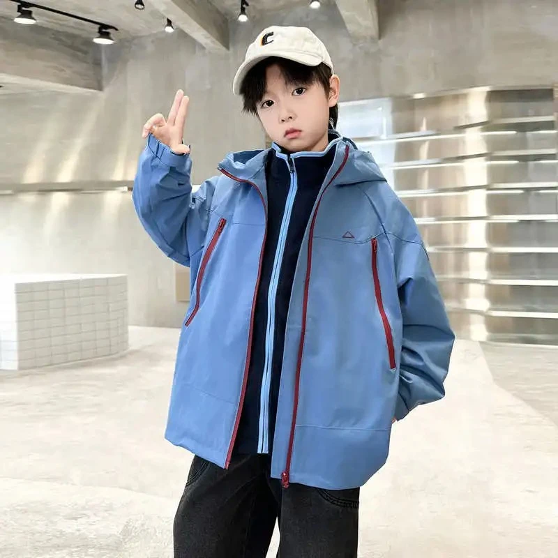 儿童装男童秋装外套2025新款春秋冬款大童男孩三合一可拆卸冲锋衣