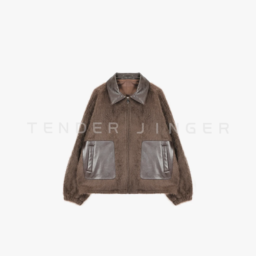 Tender Jinger｜减龄阔版拉毛休闲外套T54XZY50583