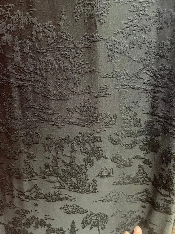 黑色 西湖美景呼吸棉布料活动价