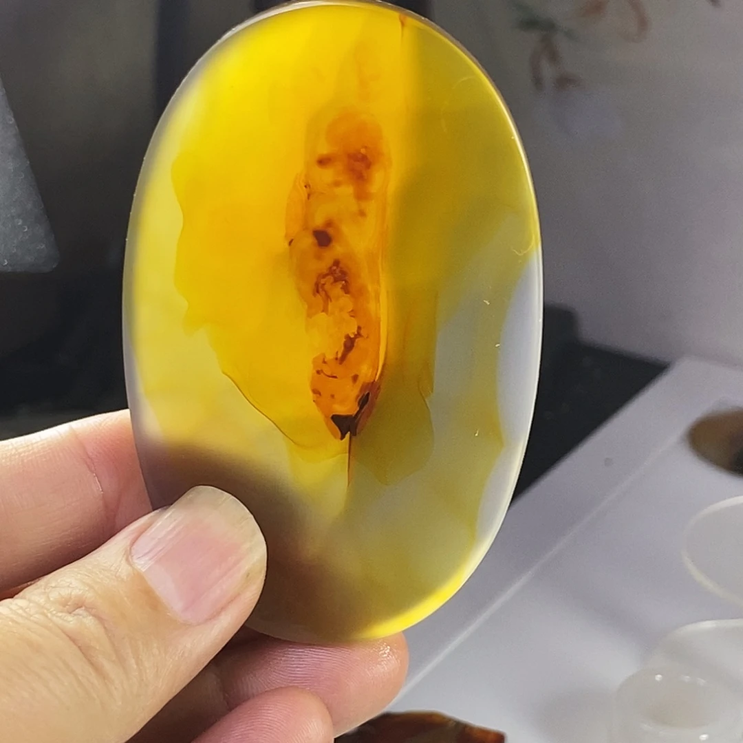 合成碳硅石非金属时尚图纹画面石饰品