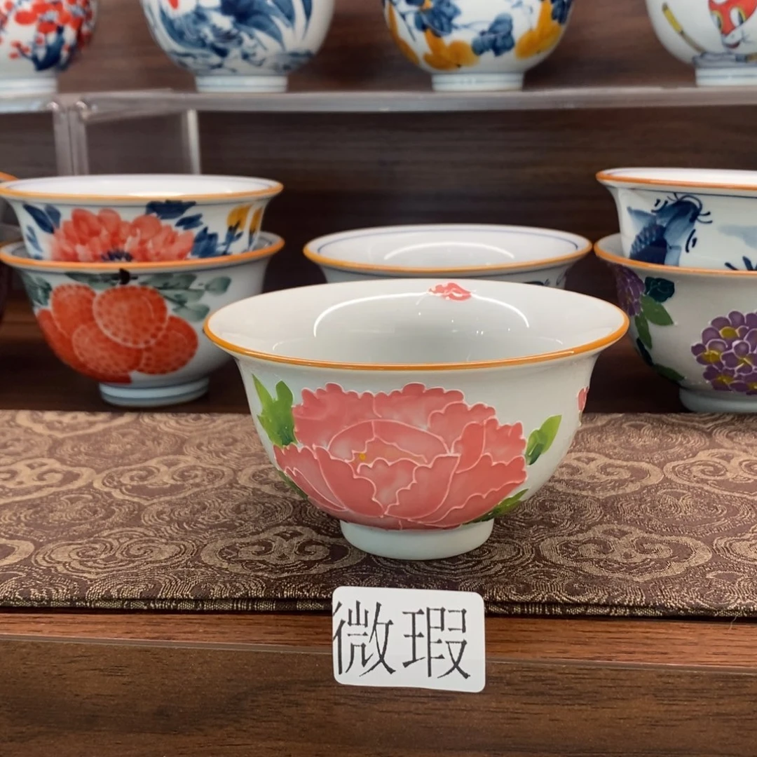 釉下手绘茶具微瑕手工绘制