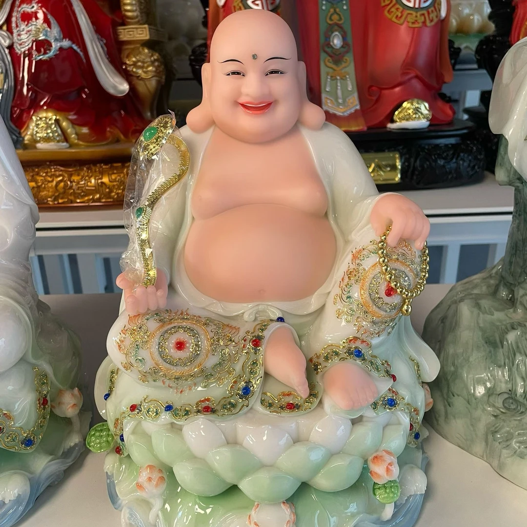16寸高端全堂佛摆件  重体实心   合成汉白玉  高度40公分左右