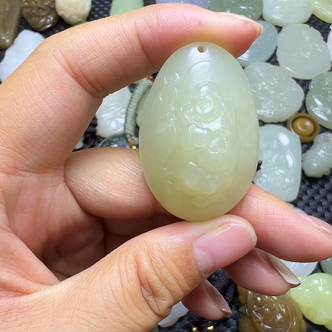 和田玉未镶嵌吊坠(赠链)柔光，卡41