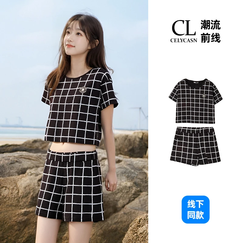 HAIFZ104#夏季新品女士针织舒适休闲日系小个子百搭套装