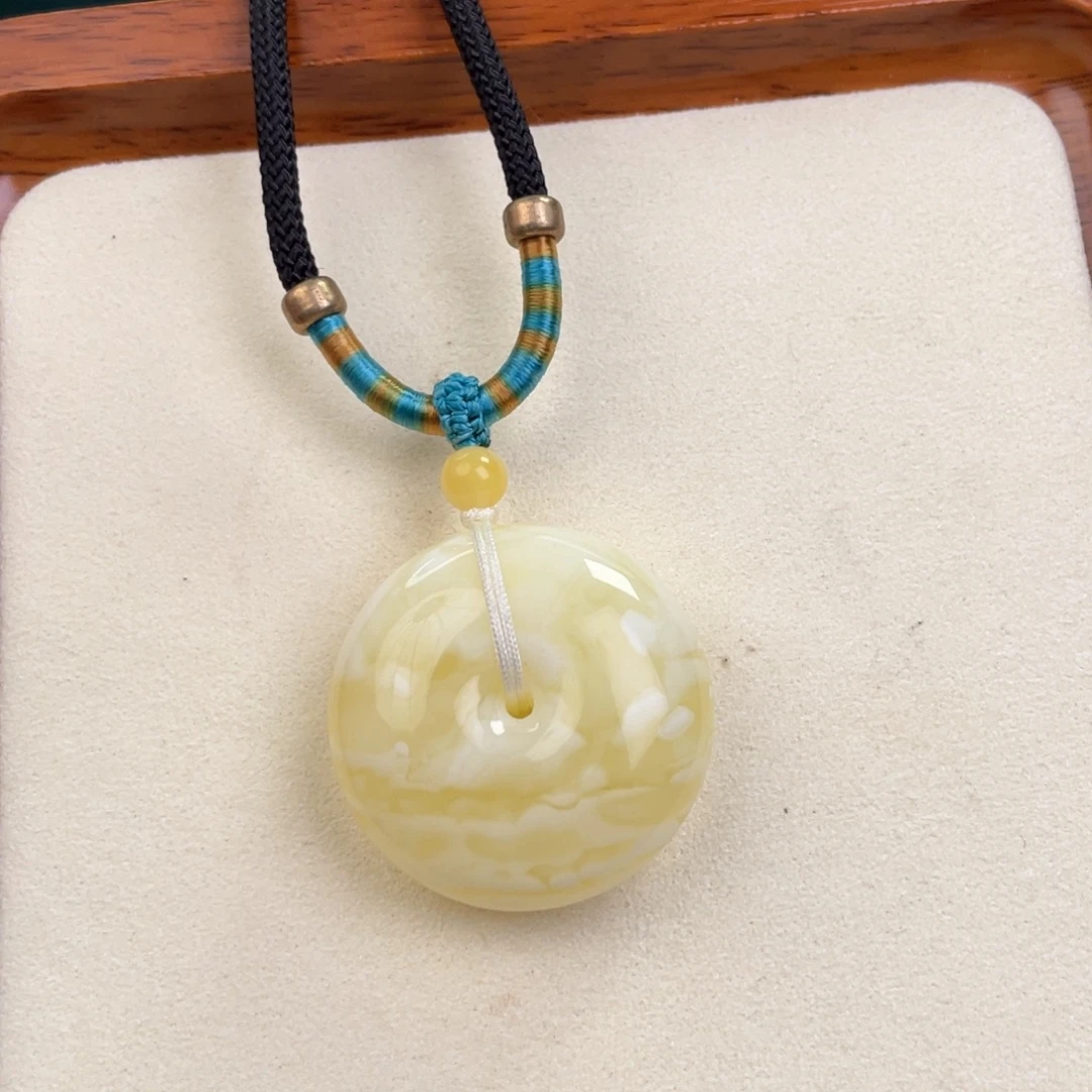 蜜蜡未镶嵌毛衣链蜜蜡