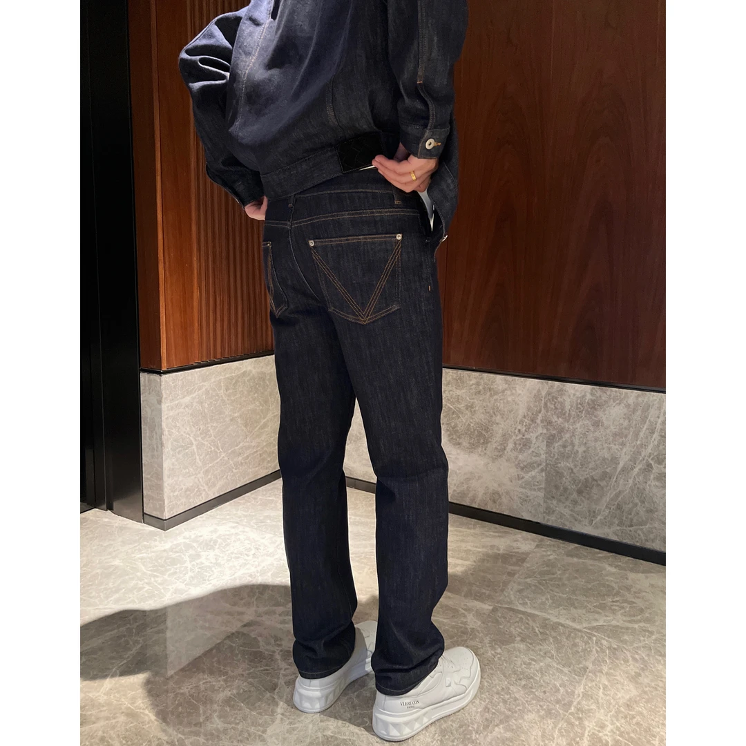 【编织黑标】秋防褪色原浆洗水弹力男士直筒休闲牛仔长裤WMG9781