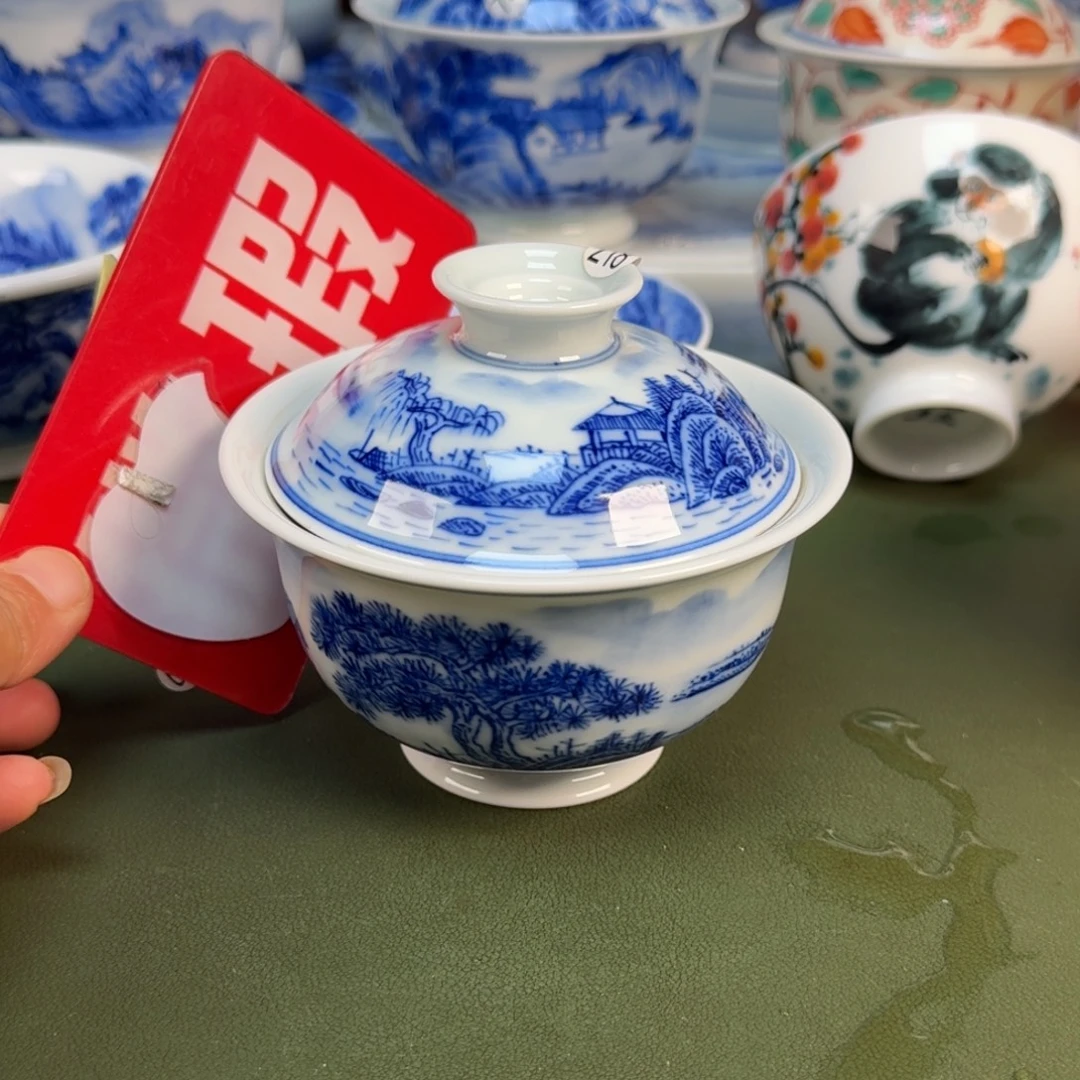 陶瓷景德镇春纯手绘茶具圆圆218