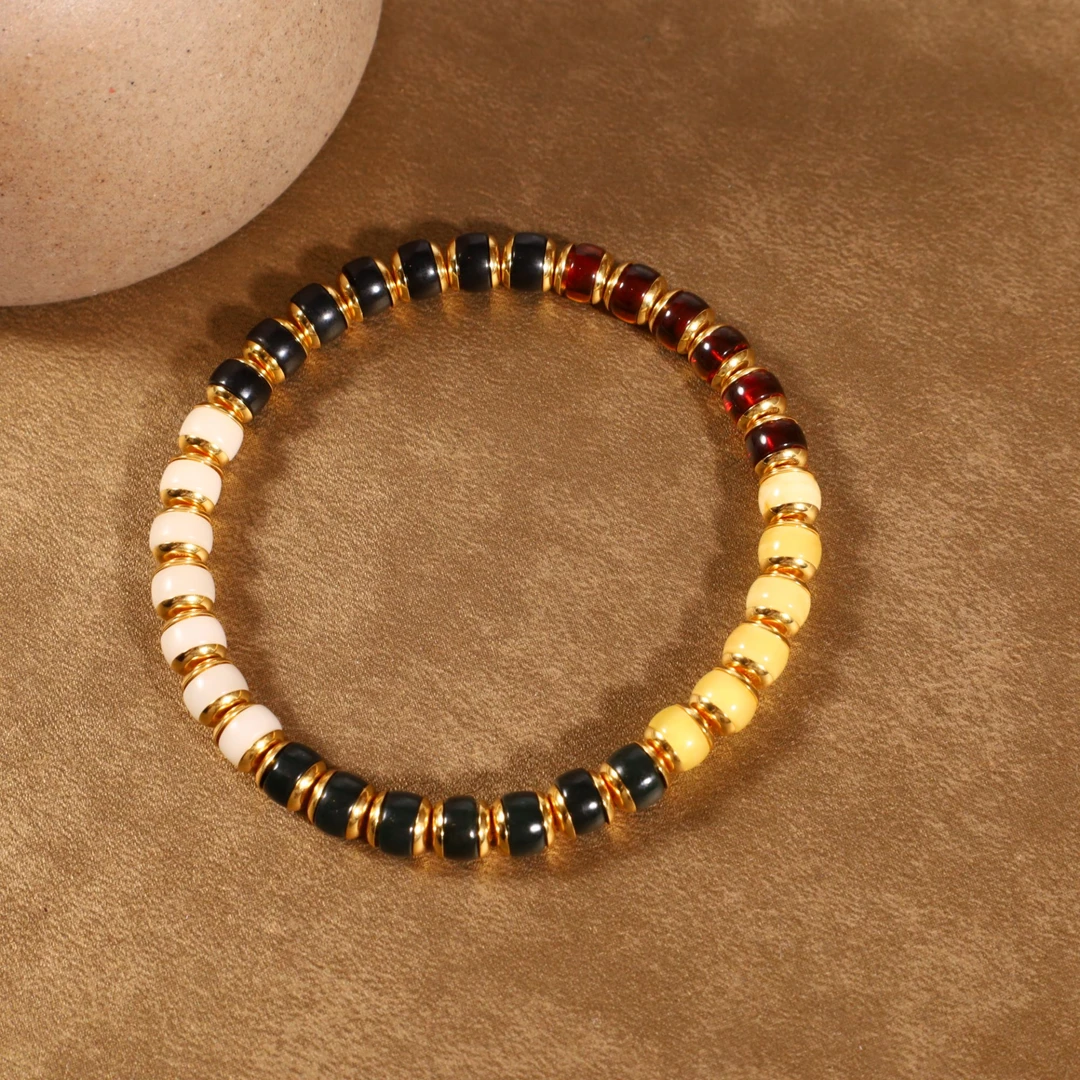 【心如珠宝·嘉元店】蜜蜡多宝老型珠手串 YBB5060601