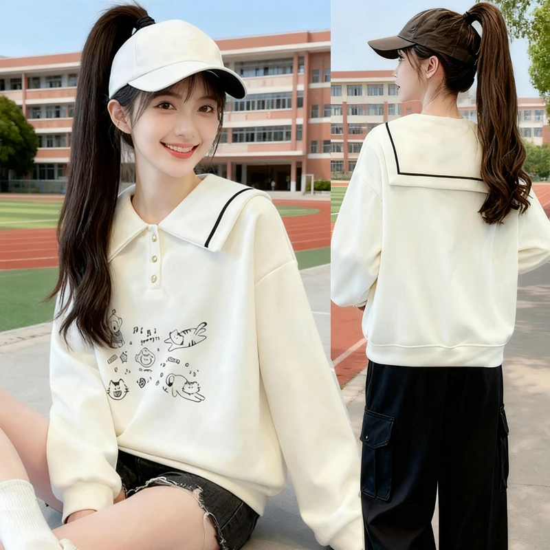 12-15岁初中生女装13大童女孩秋装衣服16高中生18卫衣2025新款潮
