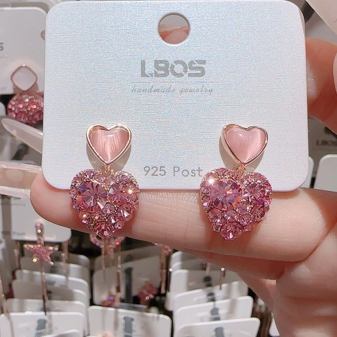 锆石铜合金925银耳环