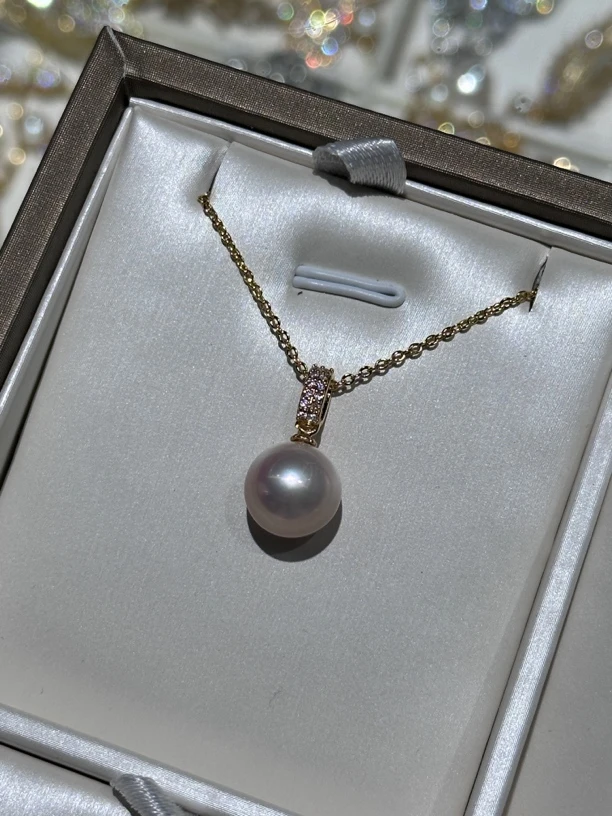 【爱迪生吊坠】爱迪生珍珠项链 天然淡水爱迪生珍珠10-11MM