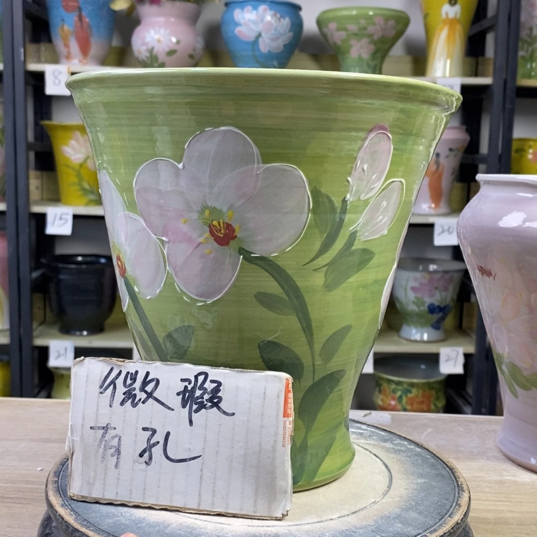 景德镇手工手绘陶瓷花盆
