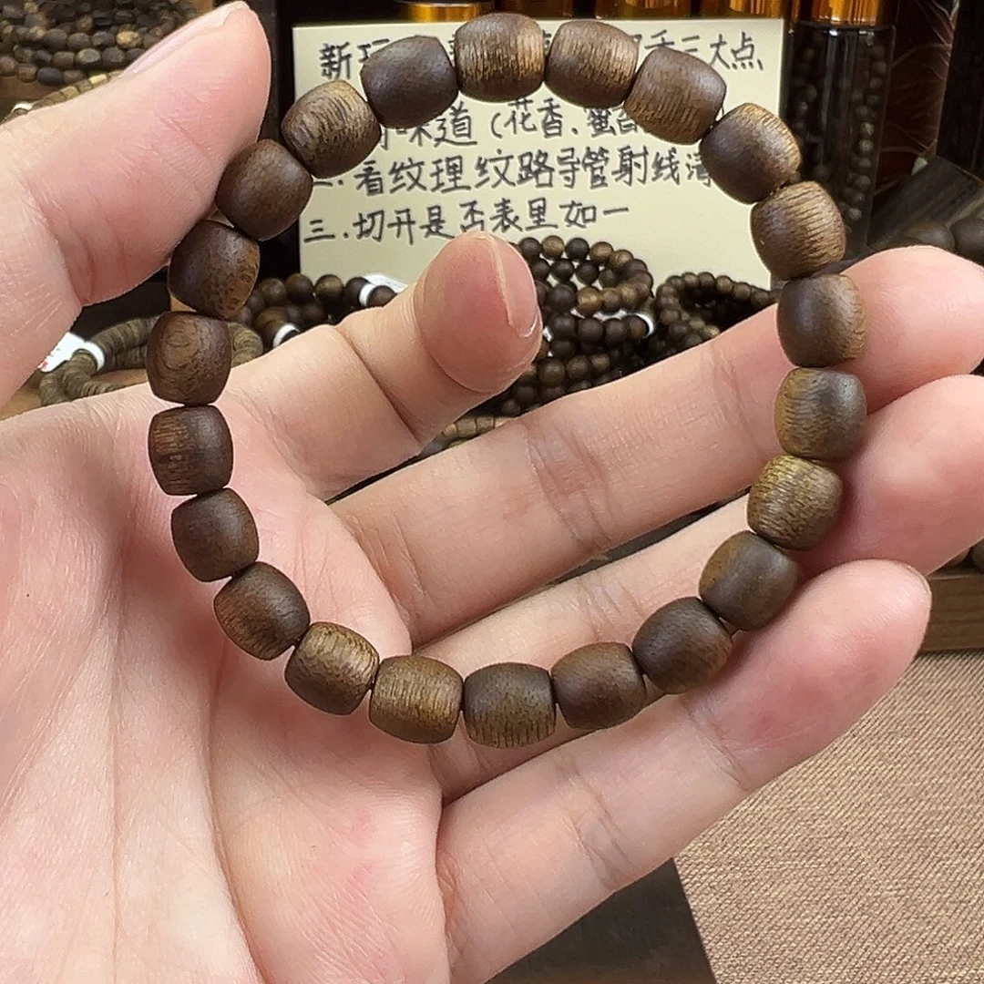 沉香香囊沉香08鼓珠单圈沉水浮