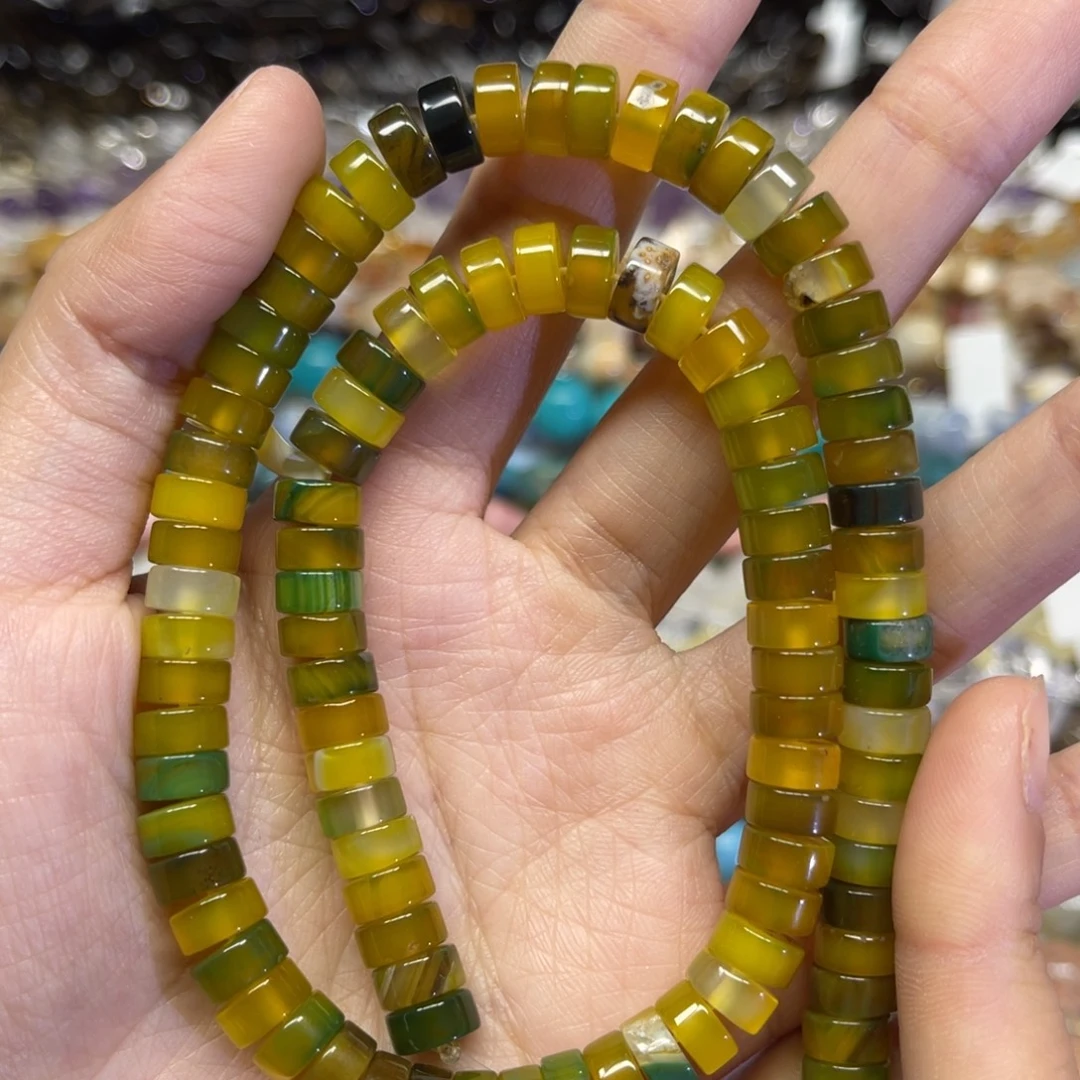 玛瑙/玉髓散珠天然玛瑙卡10长条38厘米