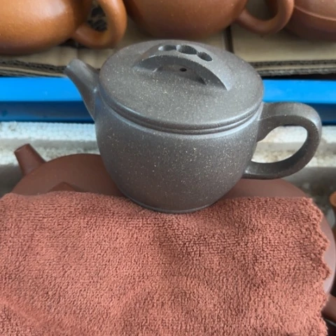 呼***郭茶壶紫砂梨皮天青220cc