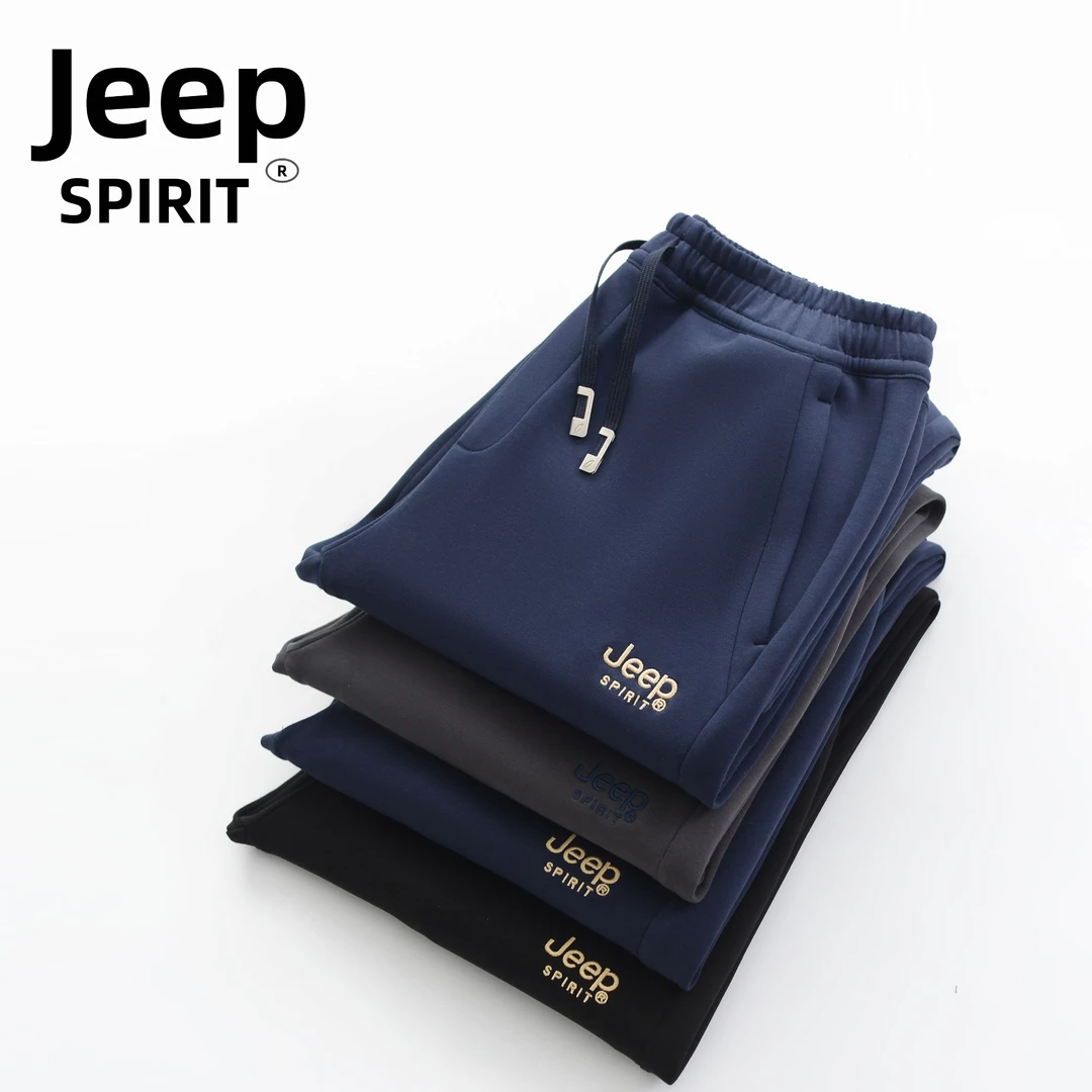 JEEPSPIRIT吉普新款春季卫裤舒适百搭宽松运动平角束口品牌男裤