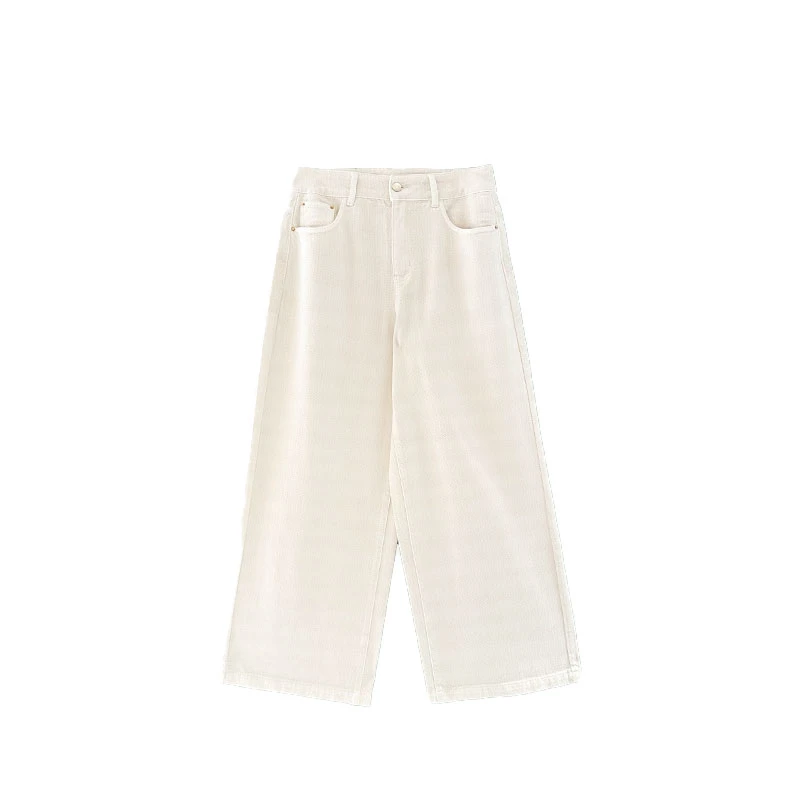 【人字纹白牛】25年新款纯棉肌理感经典简约大气休闲裤2L359K3025