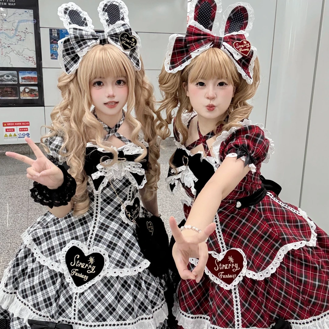 跑单掉落《涩谷甜心》可爱蝴蝶结收腰蛋糕夏季公主风Lolita连衣裙