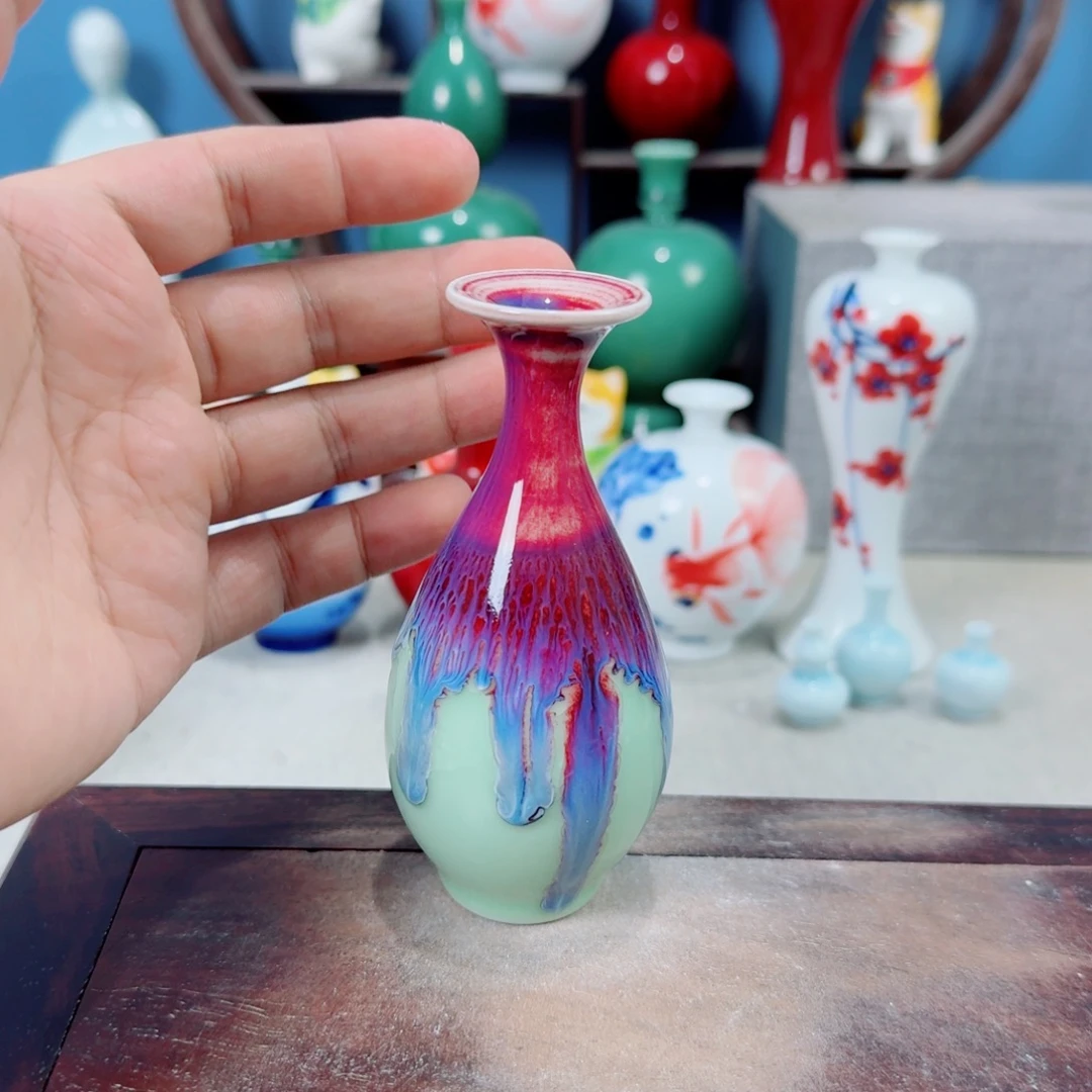 陶瓷手工小花器摆件