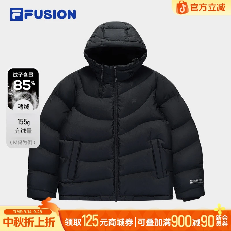 斐乐运动女士流行新款冬季时尚休闲羽绒服保暖连帽外套T11W541901