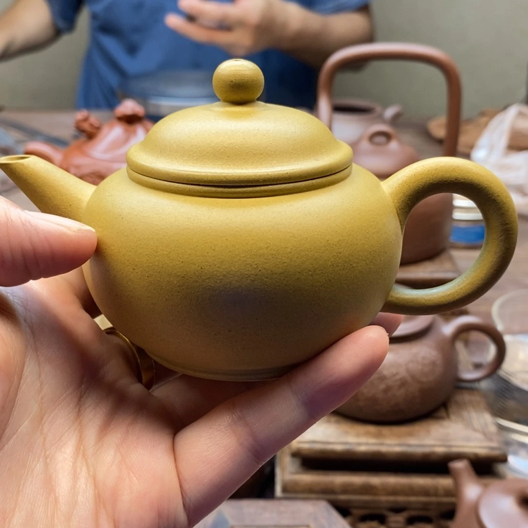 茶壶紫砂笑***?水平壶（本绿）