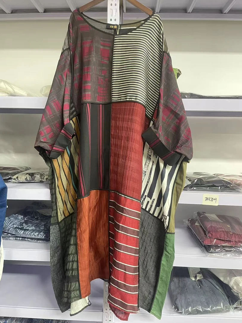 原宿风（再见时光）复古宽松百搭新中式连衣裙