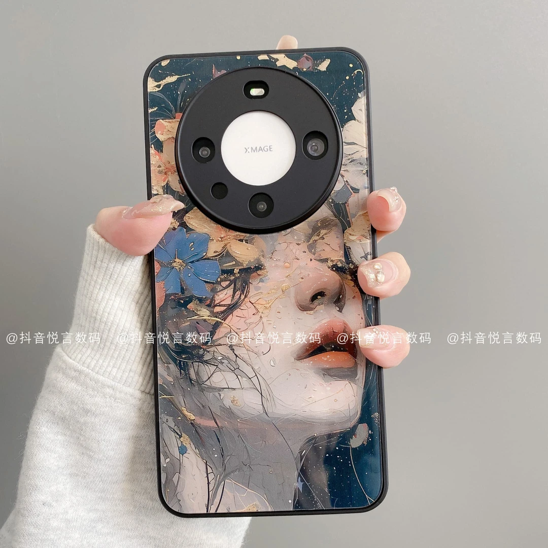 肤感玻璃适用华为mate70pro/60/50/40苹果16pro小米女孩潮手机壳