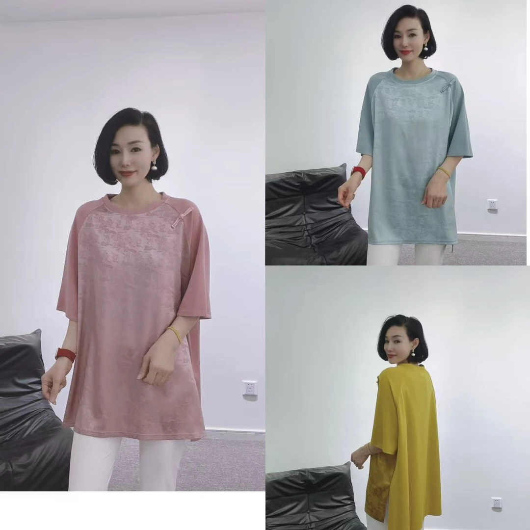 蒋姐家  新中式盘扣大版衫