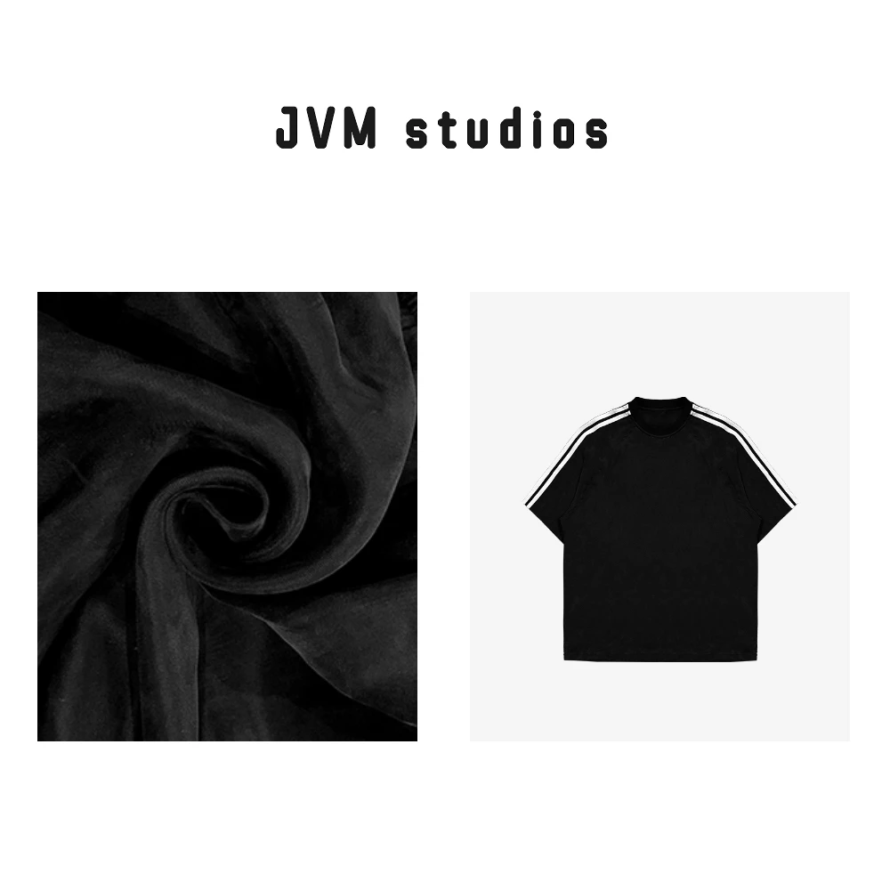 2024新款JVM定制16062时尚百搭三道杠短袖半袖T恤4/16