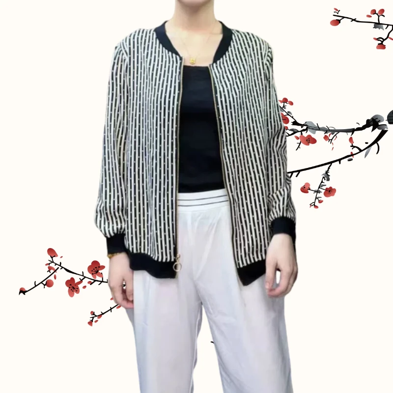 【五星】夏季上衣洋气大码女士百搭休闲轻薄开衫妈妈装短外套
