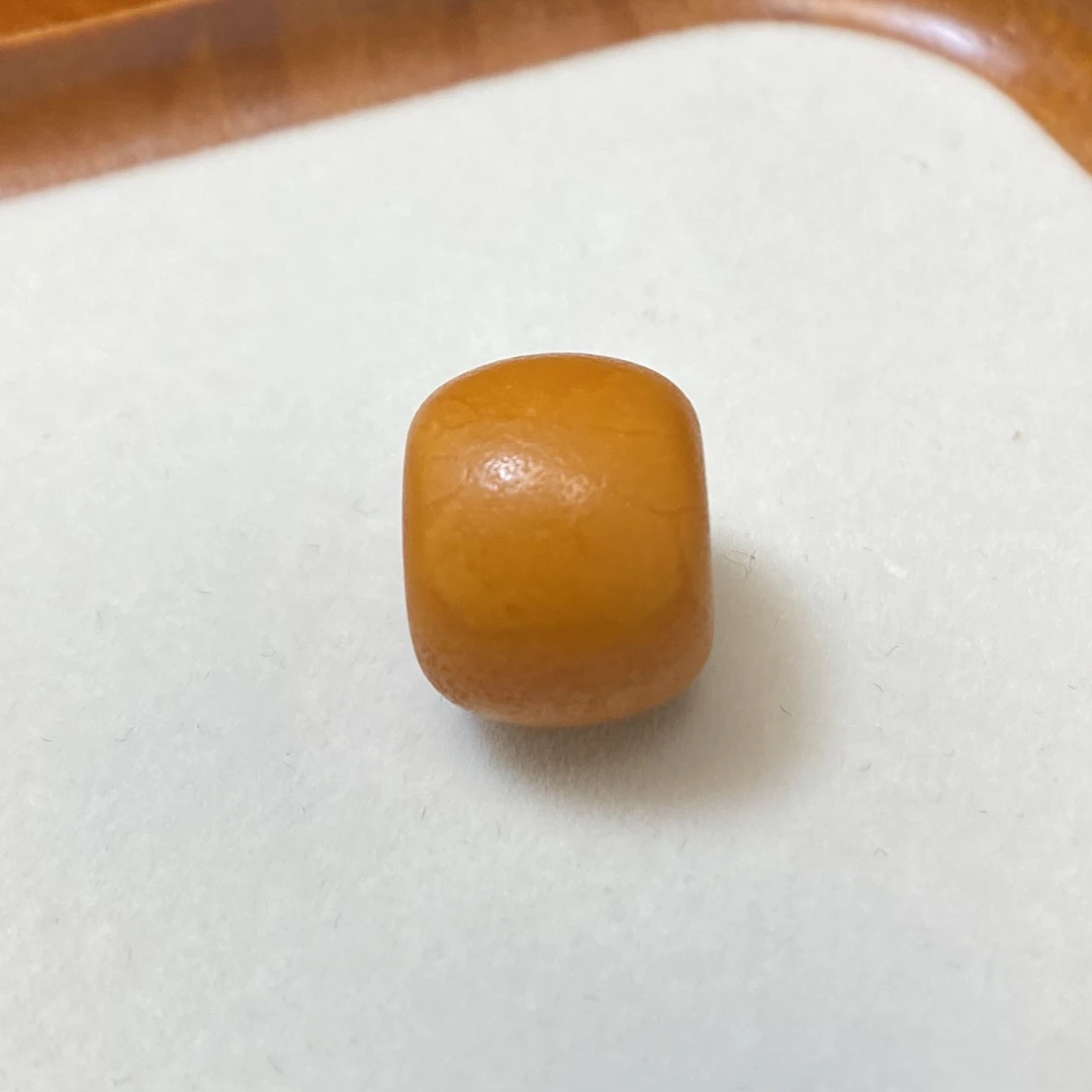 『顺亿天然蜜蜡』橘皮老蜡面包圈墩子尺寸14.6×11.7mm文玩配饰配珠