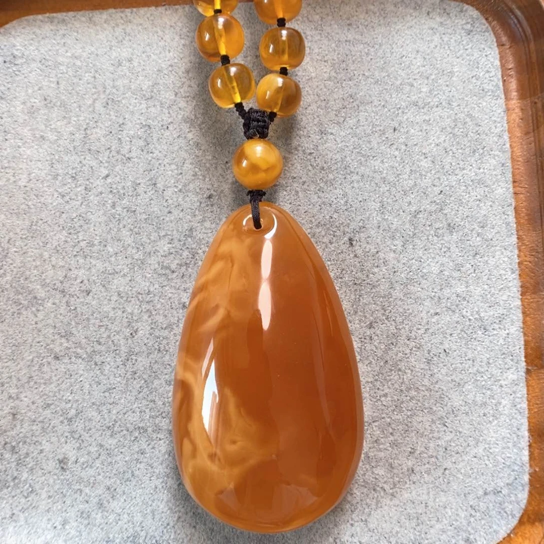 未镶嵌项链蜜蜡蜜蜡吊坠