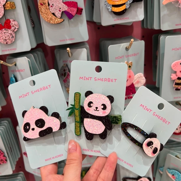 57017-韩国mintsherbet熊猫系列发夹